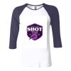Ladies' Baby Rib Three-QuarterSleeve Contrast Raglan T-Shirt Thumbnail