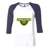 Ladies' Baby Rib Three-QuarterSleeve Contrast Raglan T-Shirt Thumbnail