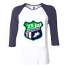 Ladies' Baby Rib Three-QuarterSleeve Contrast Raglan T-Shirt Thumbnail