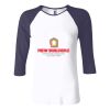 Ladies' Baby Rib Three-QuarterSleeve Contrast Raglan T-Shirt Thumbnail