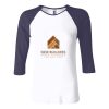 Ladies' Baby Rib Three-QuarterSleeve Contrast Raglan T-Shirt Thumbnail