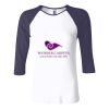 Ladies' Baby Rib Three-QuarterSleeve Contrast Raglan T-Shirt Thumbnail