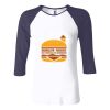 Ladies' Baby Rib Three-QuarterSleeve Contrast Raglan T-Shirt Thumbnail