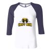 Ladies' Baby Rib Three-QuarterSleeve Contrast Raglan T-Shirt Thumbnail