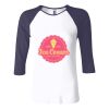 Ladies' Baby Rib Three-QuarterSleeve Contrast Raglan T-Shirt Thumbnail
