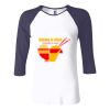 Ladies' Baby Rib Three-QuarterSleeve Contrast Raglan T-Shirt Thumbnail