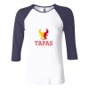 Ladies' Baby Rib Three-QuarterSleeve Contrast Raglan T-Shirt Thumbnail