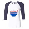 Ladies' Baby Rib Three-QuarterSleeve Contrast Raglan T-Shirt Thumbnail