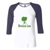 Ladies' Baby Rib Three-QuarterSleeve Contrast Raglan T-Shirt Thumbnail
