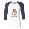 Ladies' Baby Rib Three-QuarterSleeve Contrast Raglan T-Shirt Thumbnail