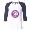 Ladies' Baby Rib Three-QuarterSleeve Contrast Raglan T-Shirt Thumbnail