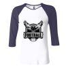 Ladies' Baby Rib Three-QuarterSleeve Contrast Raglan T-Shirt Thumbnail