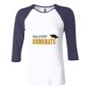 Ladies' Baby Rib Three-QuarterSleeve Contrast Raglan T-Shirt Thumbnail