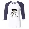 Ladies' Baby Rib Three-QuarterSleeve Contrast Raglan T-Shirt Thumbnail