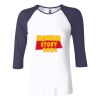 Ladies' Baby Rib Three-QuarterSleeve Contrast Raglan T-Shirt Thumbnail