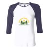 Ladies' Baby Rib Three-QuarterSleeve Contrast Raglan T-Shirt Thumbnail