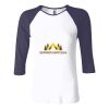 Ladies' Baby Rib Three-QuarterSleeve Contrast Raglan T-Shirt Thumbnail