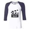 Ladies' Baby Rib Three-QuarterSleeve Contrast Raglan T-Shirt Thumbnail