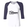 Ladies' Baby Rib Three-QuarterSleeve Contrast Raglan T-Shirt Thumbnail