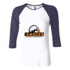 Ladies' Baby Rib Three-QuarterSleeve Contrast Raglan T-Shirt Thumbnail