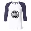 Ladies' Baby Rib Three-QuarterSleeve Contrast Raglan T-Shirt Thumbnail