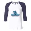 Ladies' Baby Rib Three-QuarterSleeve Contrast Raglan T-Shirt Thumbnail