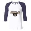 Ladies' Baby Rib Three-QuarterSleeve Contrast Raglan T-Shirt Thumbnail