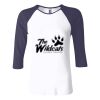 Ladies' Baby Rib Three-QuarterSleeve Contrast Raglan T-Shirt Thumbnail