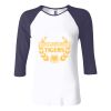 Ladies' Baby Rib Three-QuarterSleeve Contrast Raglan T-Shirt Thumbnail