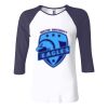 Ladies' Baby Rib Three-QuarterSleeve Contrast Raglan T-Shirt Thumbnail
