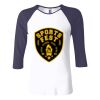 Ladies' Baby Rib Three-QuarterSleeve Contrast Raglan T-Shirt Thumbnail