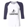 Ladies' Baby Rib Three-QuarterSleeve Contrast Raglan T-Shirt Thumbnail