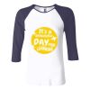 Ladies' Baby Rib Three-QuarterSleeve Contrast Raglan T-Shirt Thumbnail
