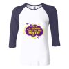 Ladies' Baby Rib Three-QuarterSleeve Contrast Raglan T-Shirt Thumbnail