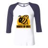Ladies' Baby Rib Three-QuarterSleeve Contrast Raglan T-Shirt Thumbnail