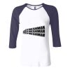 Ladies' Baby Rib Three-QuarterSleeve Contrast Raglan T-Shirt Thumbnail