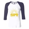 Ladies' Baby Rib Three-QuarterSleeve Contrast Raglan T-Shirt Thumbnail