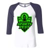 Ladies' Baby Rib Three-QuarterSleeve Contrast Raglan T-Shirt Thumbnail