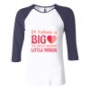 Ladies' Baby Rib Three-QuarterSleeve Contrast Raglan T-Shirt Thumbnail