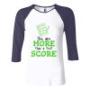 Ladies' Baby Rib Three-QuarterSleeve Contrast Raglan T-Shirt Thumbnail