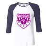 Ladies' Baby Rib Three-QuarterSleeve Contrast Raglan T-Shirt Thumbnail