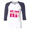 Ladies' Baby Rib Three-QuarterSleeve Contrast Raglan T-Shirt Thumbnail