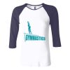 Ladies' Baby Rib Three-QuarterSleeve Contrast Raglan T-Shirt Thumbnail