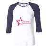 Ladies' Baby Rib Three-QuarterSleeve Contrast Raglan T-Shirt Thumbnail