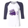 Ladies' Baby Rib Three-QuarterSleeve Contrast Raglan T-Shirt Thumbnail