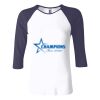 Ladies' Baby Rib Three-QuarterSleeve Contrast Raglan T-Shirt Thumbnail