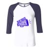 Ladies' Baby Rib Three-QuarterSleeve Contrast Raglan T-Shirt Thumbnail