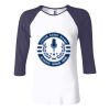 Ladies' Baby Rib Three-QuarterSleeve Contrast Raglan T-Shirt Thumbnail