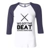 Ladies' Baby Rib Three-QuarterSleeve Contrast Raglan T-Shirt Thumbnail