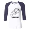 Ladies' Baby Rib Three-QuarterSleeve Contrast Raglan T-Shirt Thumbnail
